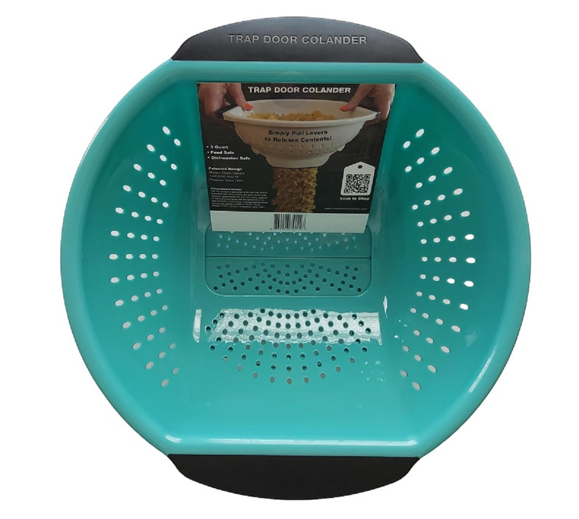 Trap Door Colander 3qt Make Straining Draining Pasta, Vegetables, And More a Breeze! Great Gift Idea For Cooking!
